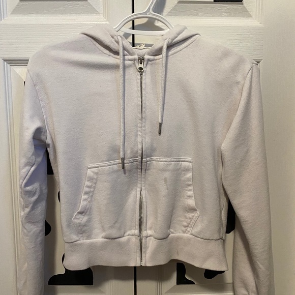 cropped zip up hoodie - Picture 2 of 3